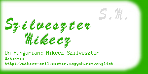 szilveszter mikecz business card